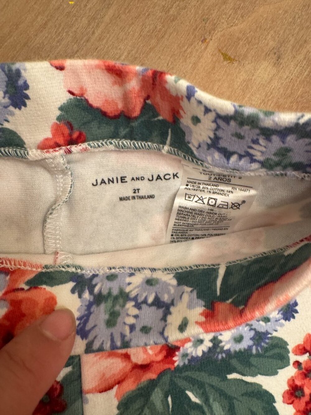Janie and Jack Floral Flutter Top & Leggings Set 2T - Picture 5 of 5